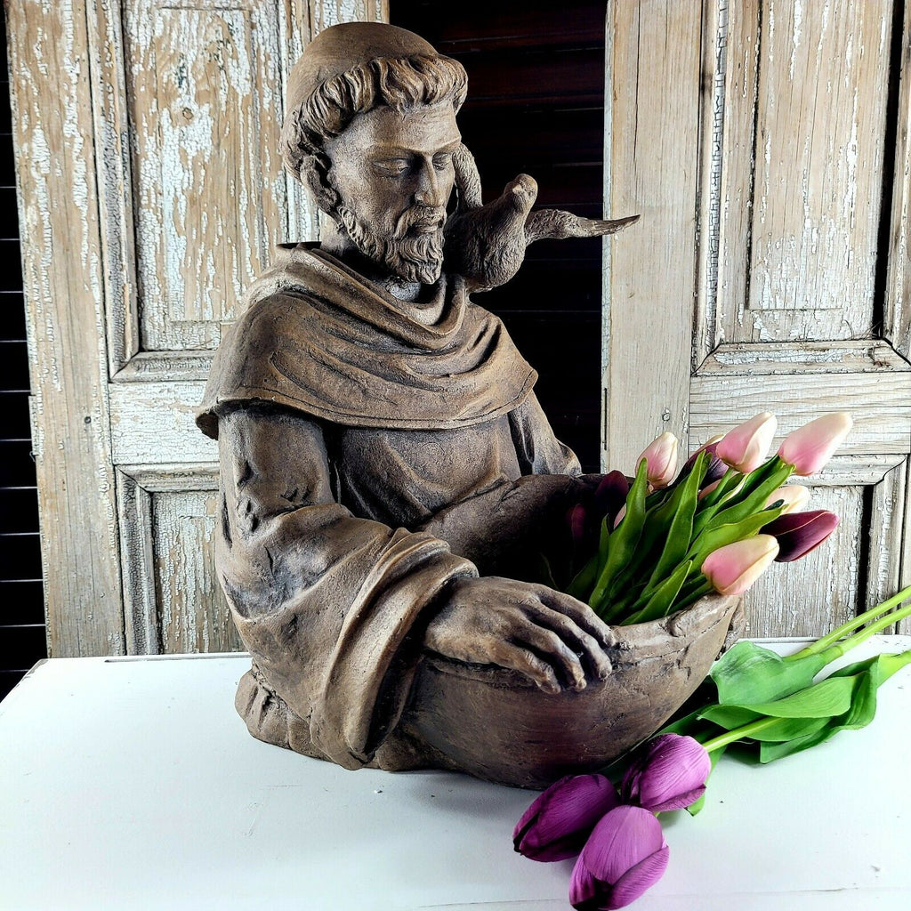 Saint Francis Bird Feeder Statue