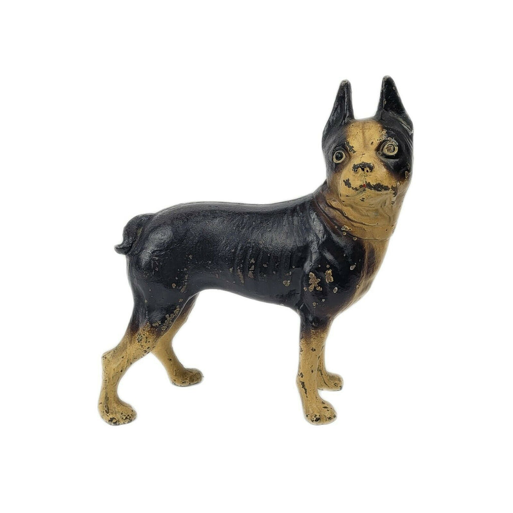 Vintage Cast Iron Hubley Boston Bull Terrier Door Stop