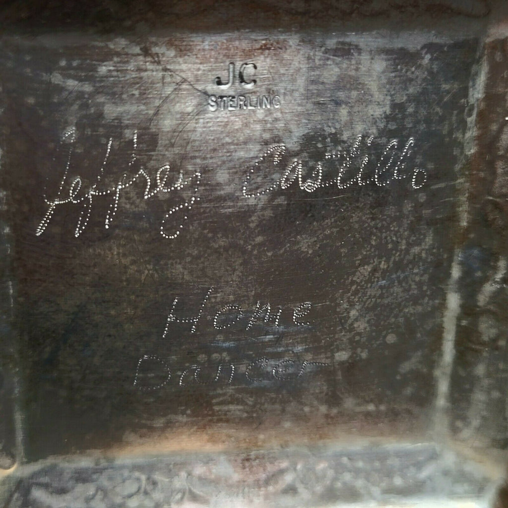 Jeffrey Castillo Sterling Silver Navajo Home Dancer Kachina 4.75"