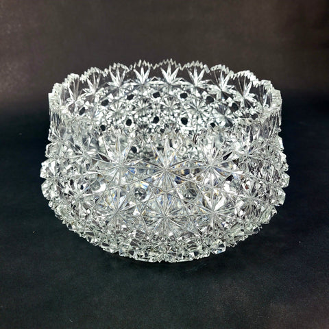 American Brilliant Cut Crystal Glass Bowl