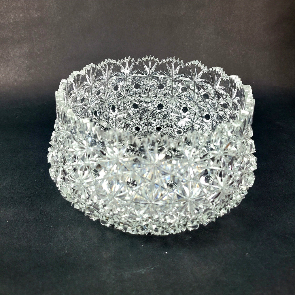 American Brilliant Cut Crystal Glass Bowl