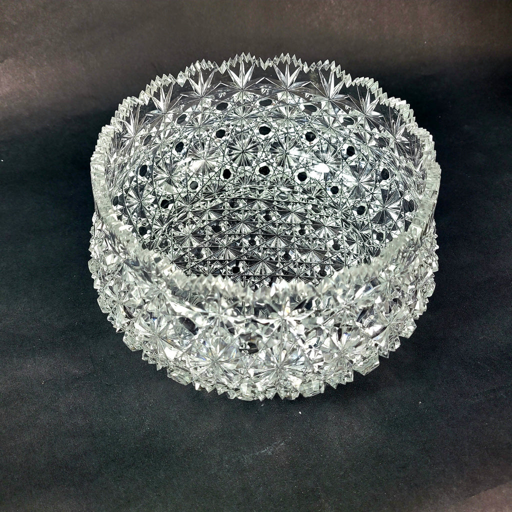 American Brilliant Cut Crystal Glass Bowl