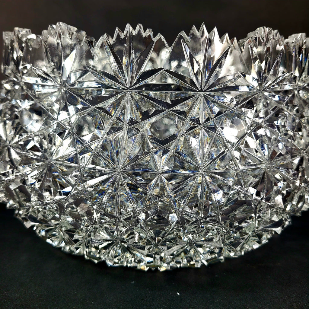 American Brilliant Cut Crystal Glass Bowl