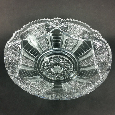 American Brilliant Cut Glass Centerpiece Bowl