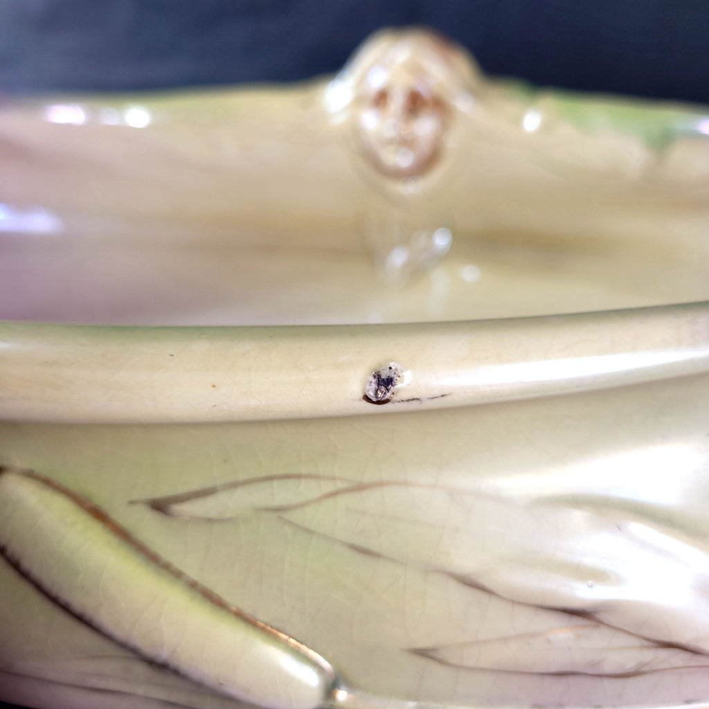 Antique Franz Anton Mehlem Royal Bonn Wash Basin With Face Rare