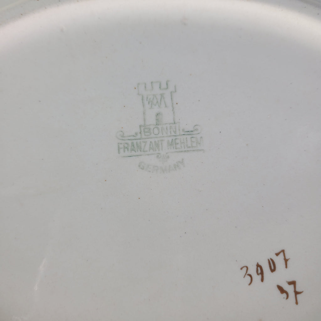 Antique Franz Anton Mehlem Royal Bonn Wash Basin With Face Rare