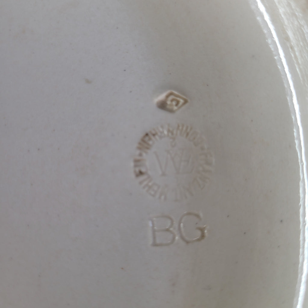 Antique Franz Anton Mehlem Royal Bonn Wash Basin With Face Rare