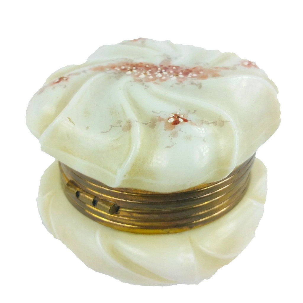 Antique Glass Wave Crest CF Monroe Trinket Jewelry Box