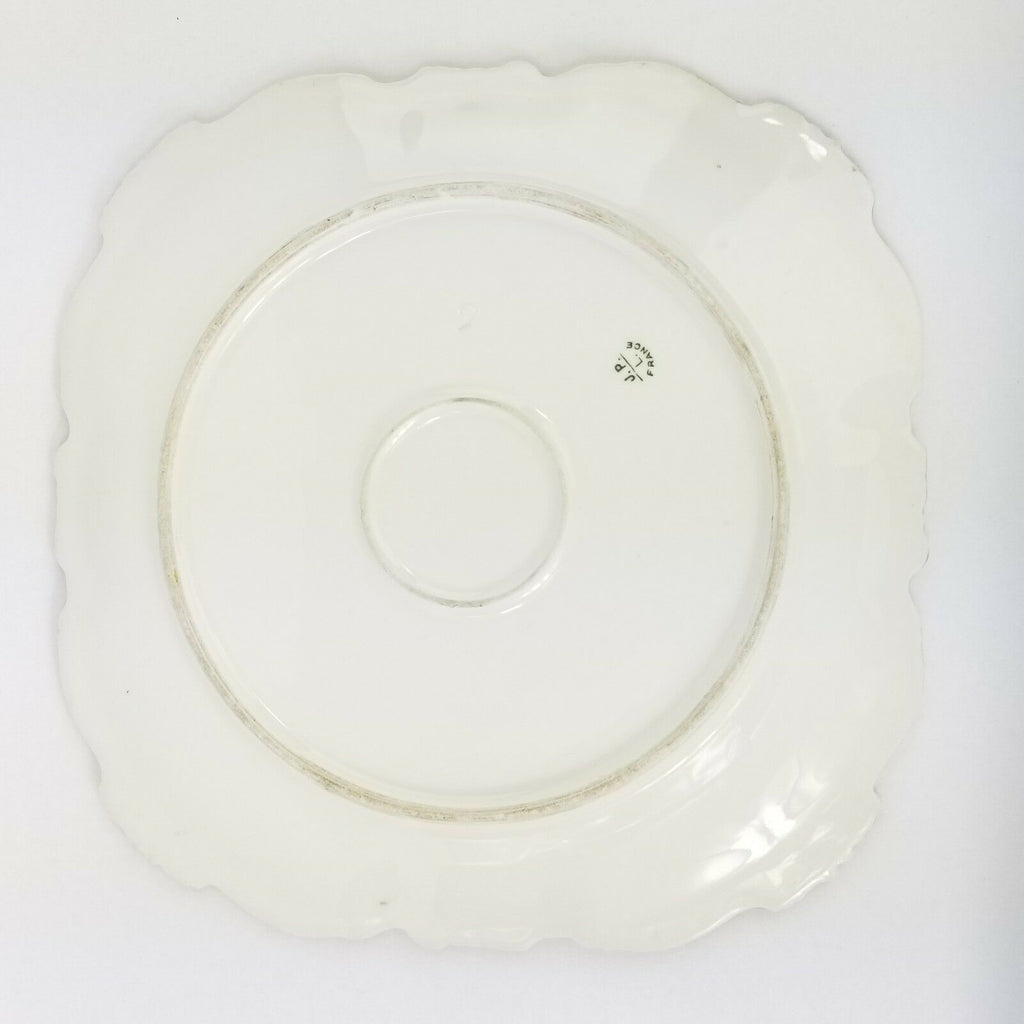 Antique Jean Pouyat Limoges Porcelain Charger Plate and Footed Ferner Jardiniere Vase