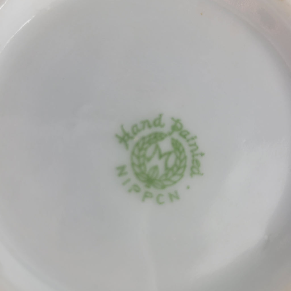 Antique Nippon Hand Painted Clematis Porcelain Vase