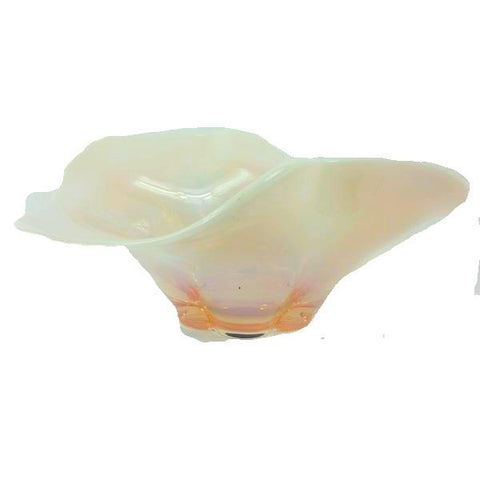 Antique Pink Opalescent Art Glass Bowl