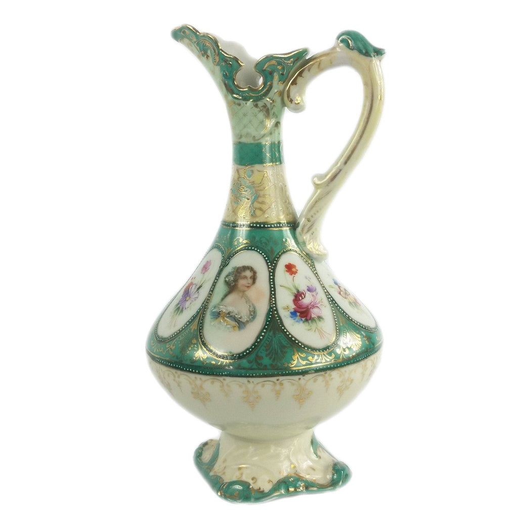 Antique Portrait Porcelain Ewer
