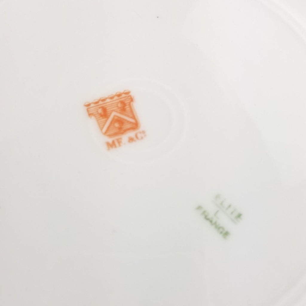 Antique Signed Barbarin Limoges Porcelain Fish Platter and Plate Serving Set