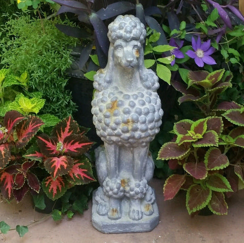 Antique Style Resin Poodle Dog Statue