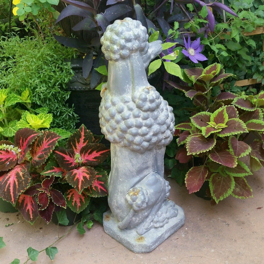 Antique Style Resin Poodle Dog Statue