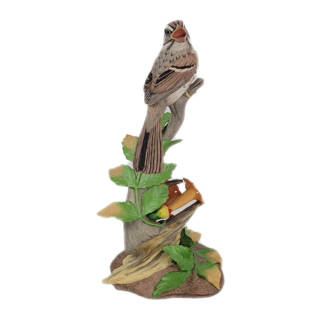 Boehm Porcelain Song Sparrow With Trumpet Vine 400-59