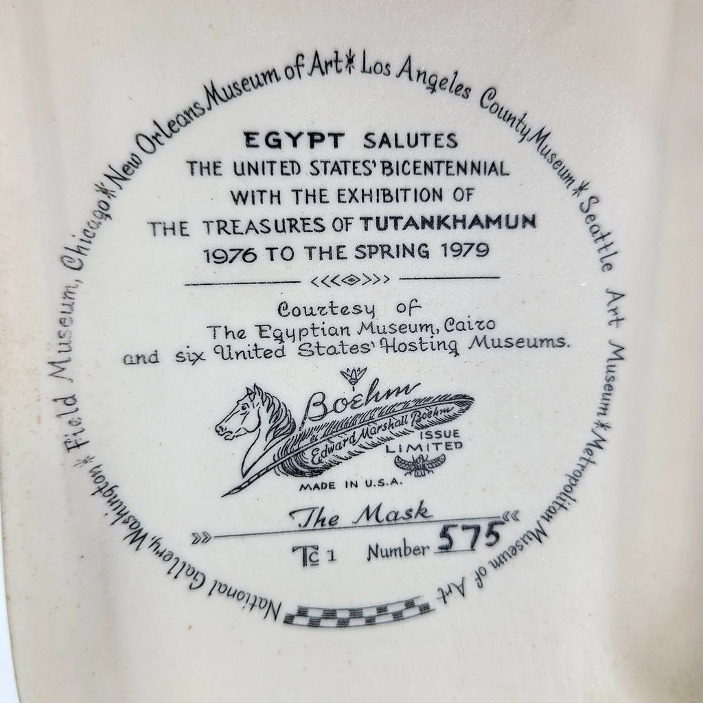 Boehm Porcelain The Mask King Tutankhamun Egyptian Salutes