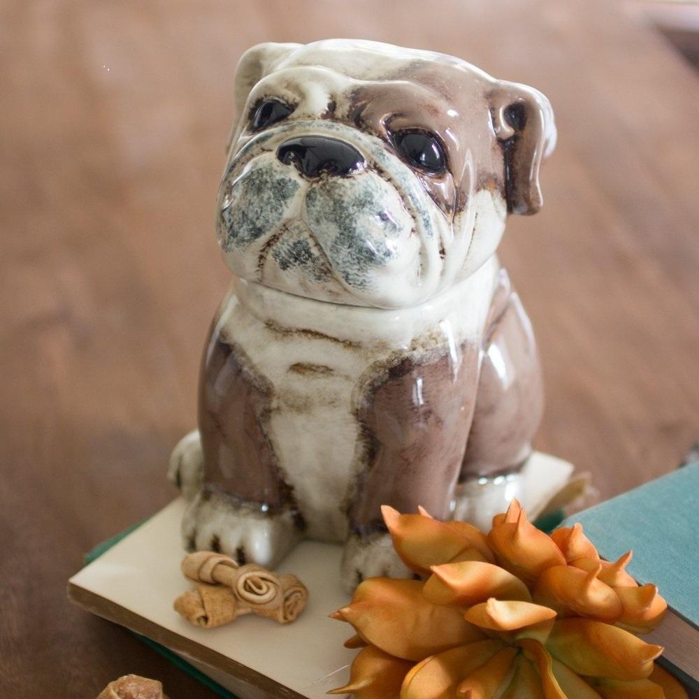 Ceramic Bull Dog Canister