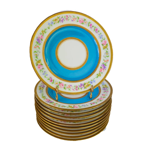 Charles Ahrenfeldt Hand Painted Limoges Porcelain Plates 10"