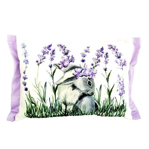 Decorative Purple Lavender Bunny Rabbit Cushion Pillow
