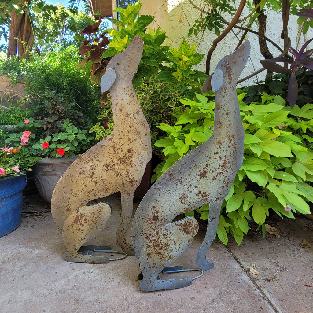 Greyhound Sculpture Dog Figurine Silhouette Pair