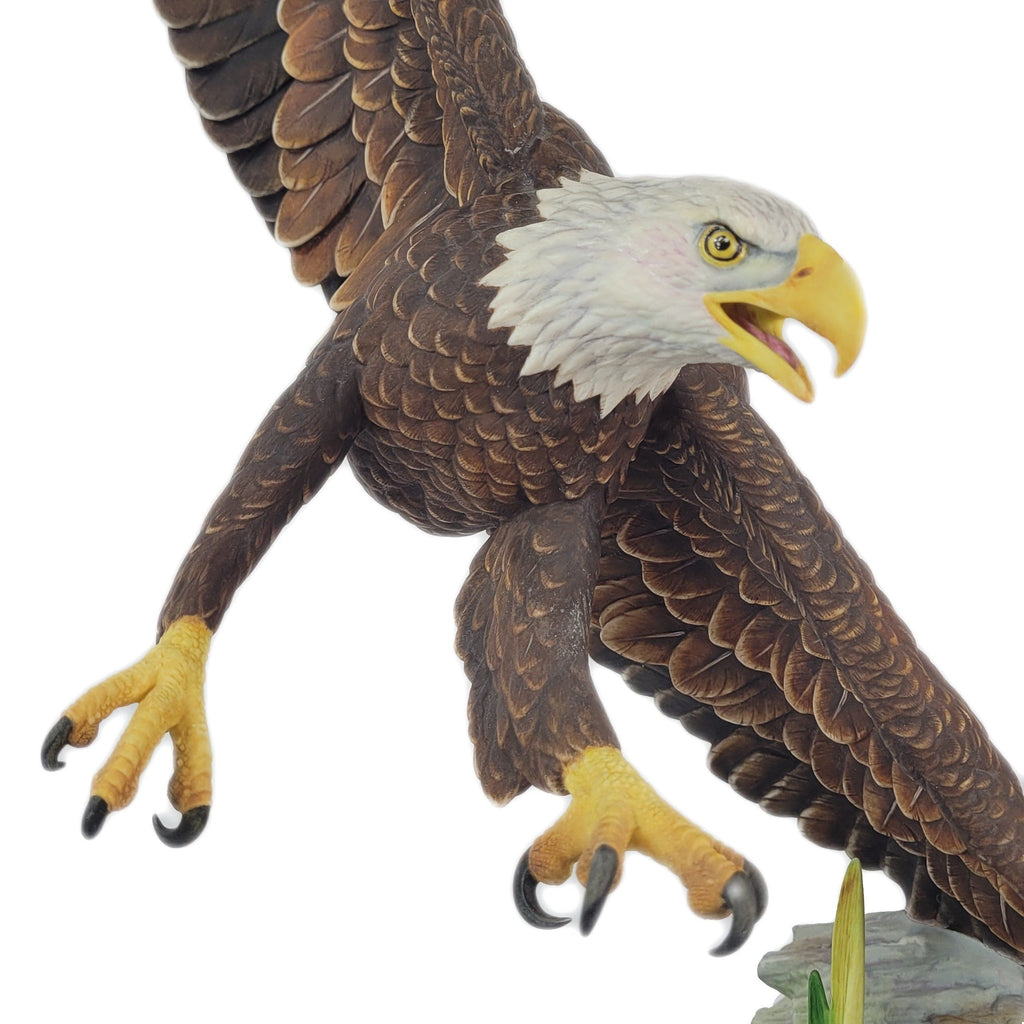 Gunther Granget Hutschenreuther Freedom In Flight Porcelain Bald Eagle Figurine