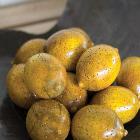 Hand Carved Wooden Lemons