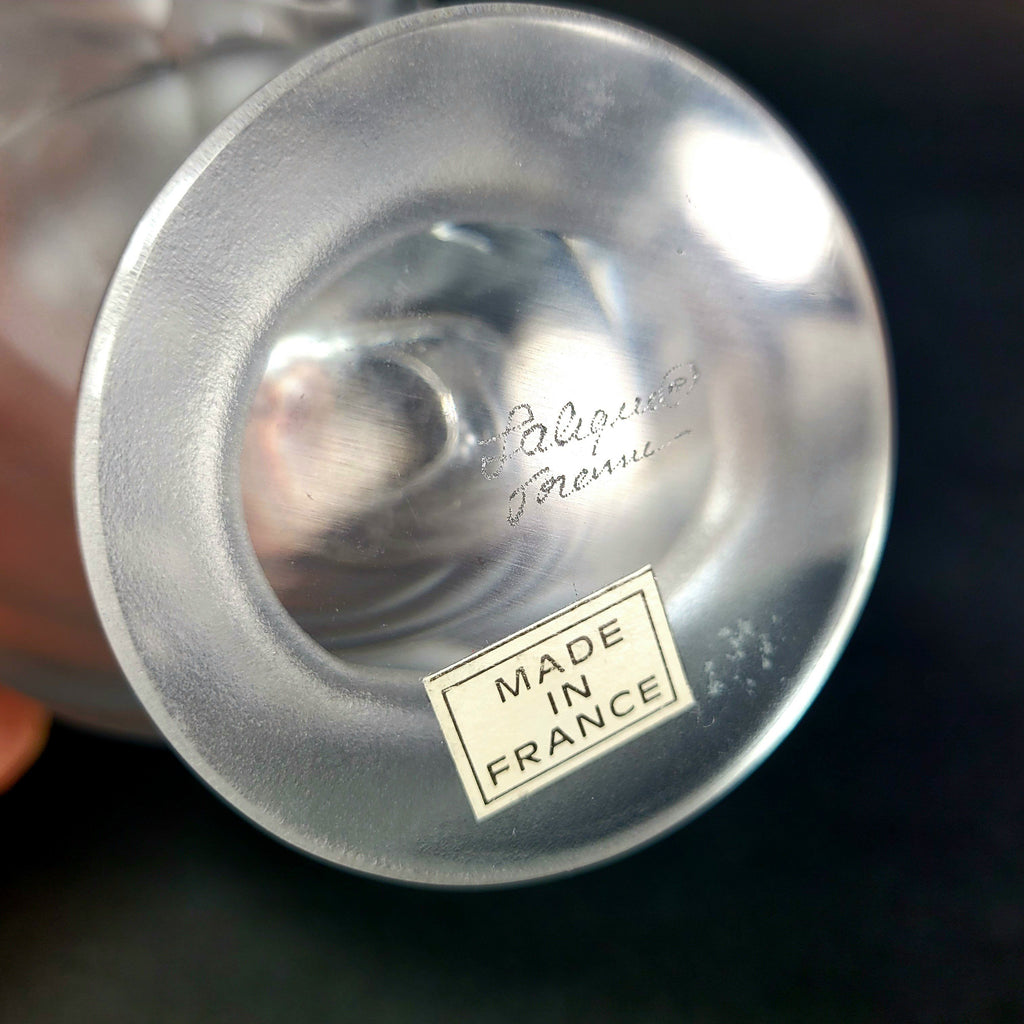 Lalique France Crystal Glass Rosine Vase