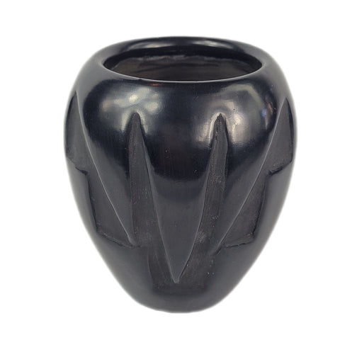 Legoria Tafoya Santa Clara Native American Blackware Pottery Vase