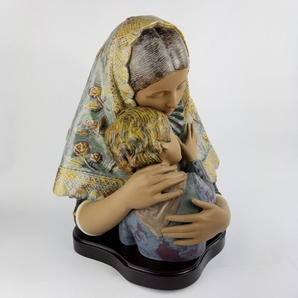 Lladro Porcelain Madre Mallorquina Mother & Son Sculpture 122 Signed Juan Lladro
