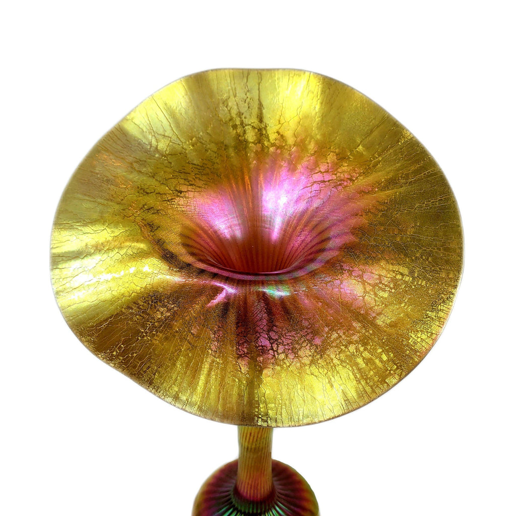 Lundberg Studios Art Glass Jack In The Pulpit Vase