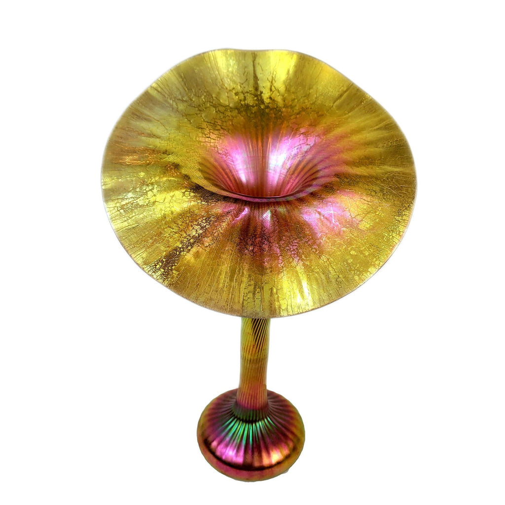 Lundberg Studios Art Glass Jack In The Pulpit Vase