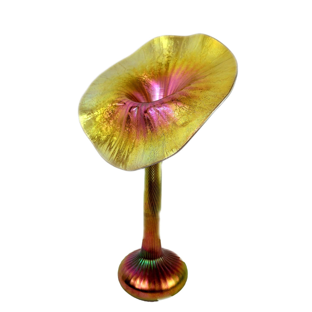 Lundberg Studios Art Glass Jack In The Pulpit Vase