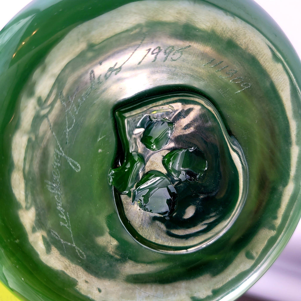 Lundberg Studios Art Glass Jack In The Pulpit Vase