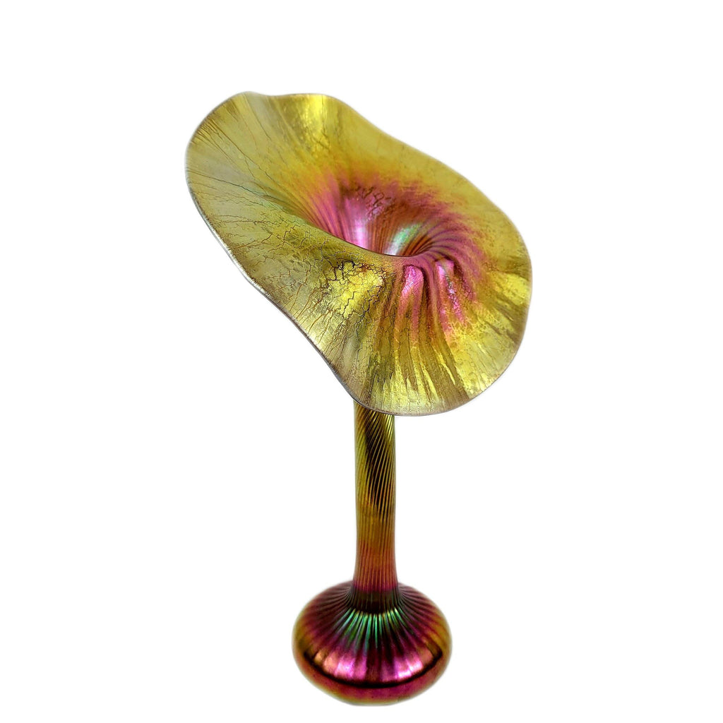 Lundberg Studios Art Glass Jack In The Pulpit Vase