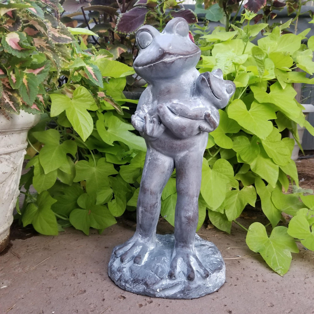 Magnesium Garden Decor Frog Mother With Baby Figurine Statue