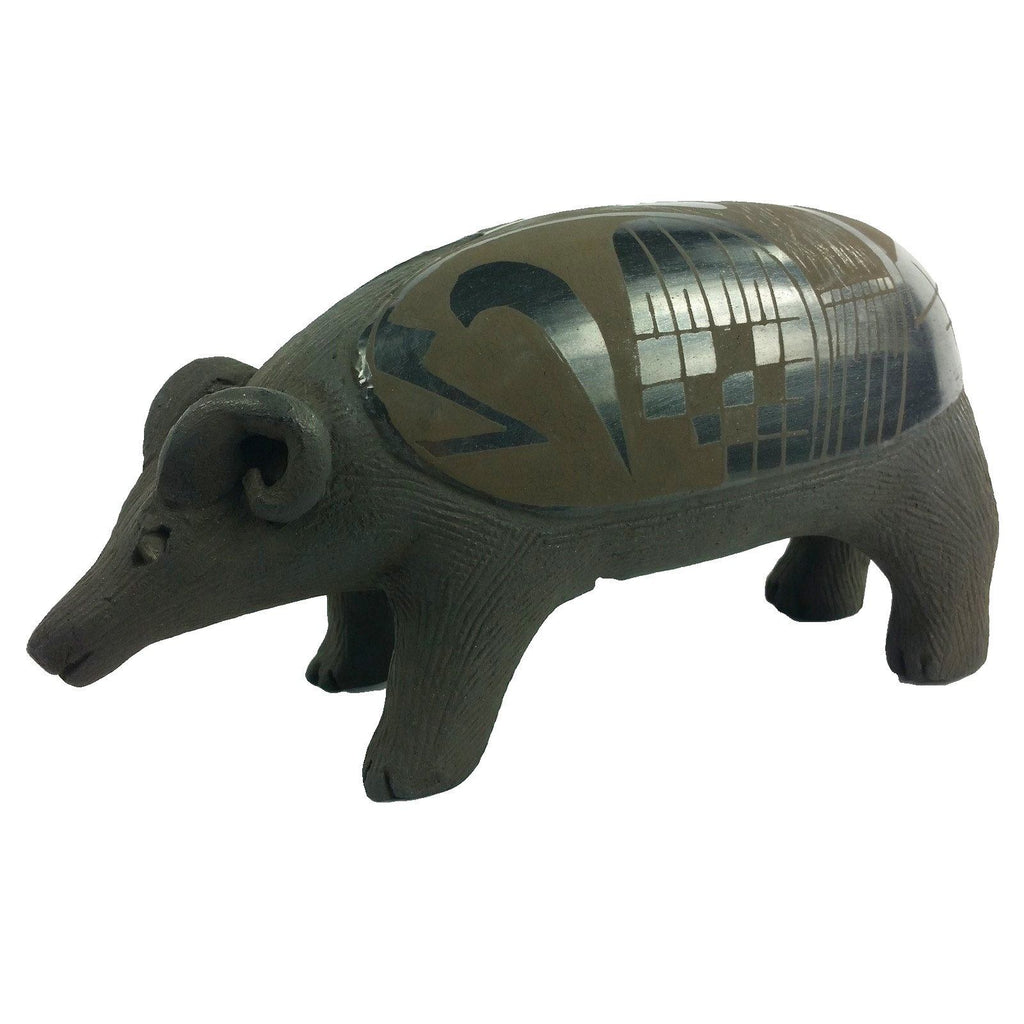 Mata Ortiz Pottery Ram Effigy Signed