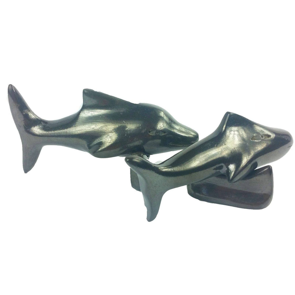 Mata Ortiz Pottery Shark Effigy Set of 2