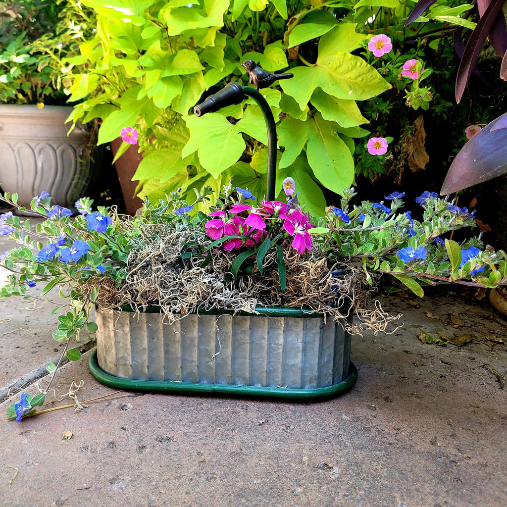 Metal Garden Hose Tub With Faucet Flower Planter