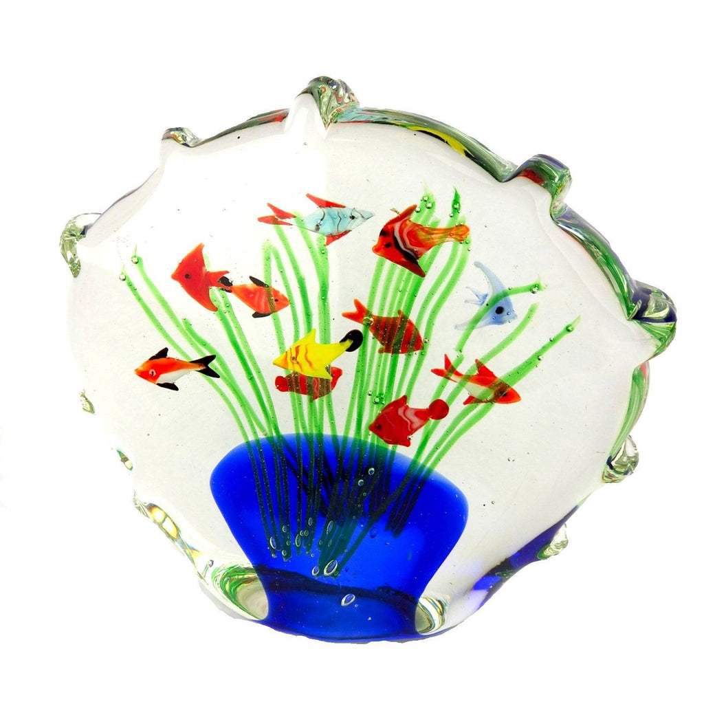 Murano Style Art Glass Fish Aquarium Sculpture
