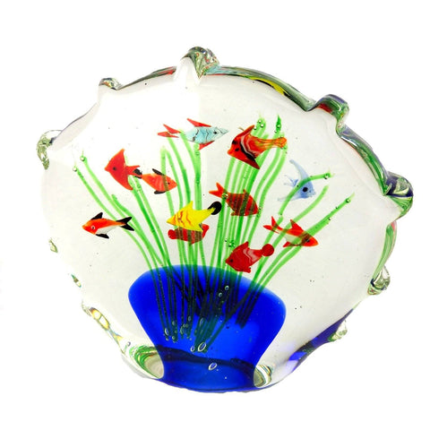 Murano Style Art Glass Fish Aquarium Sculpture