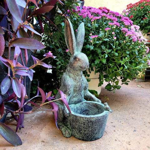 Resin Bunny Rabbit Garden Planter