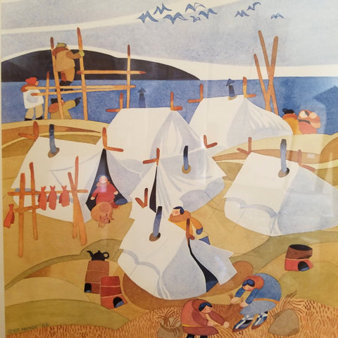 Rie Munoz Limited Edition Lithograph Titled Summer Camp