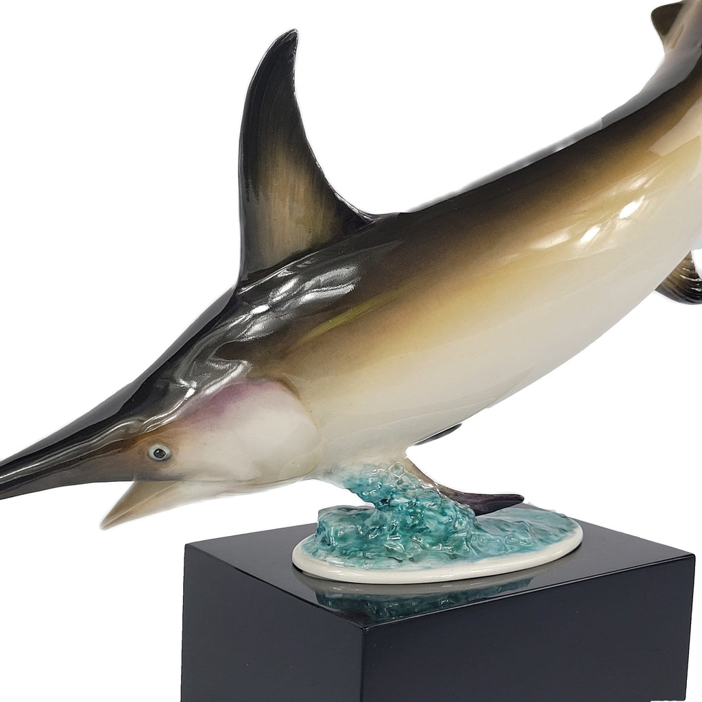 Royal Worcester Swordfish Sporting Fish Figurine R.Van Ruyckevelt