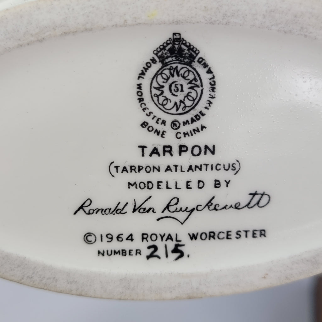 Royal Worcester Tarpon Sporting Fish Figurine R. Van Ruyckevelt