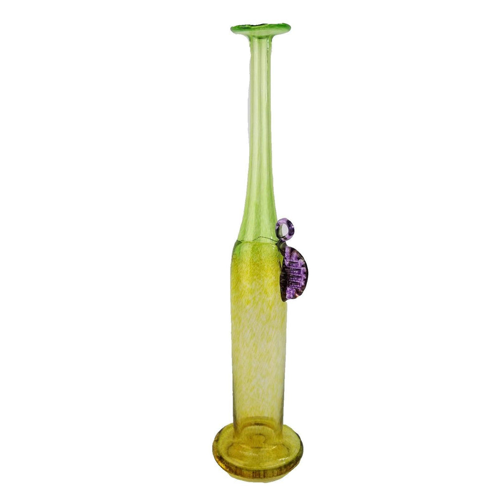 Kosta Boda 花瓶 花びん　B. Vallien Kosta Boda Glass Flower Vase Green Red Tulip Signed Ulrica