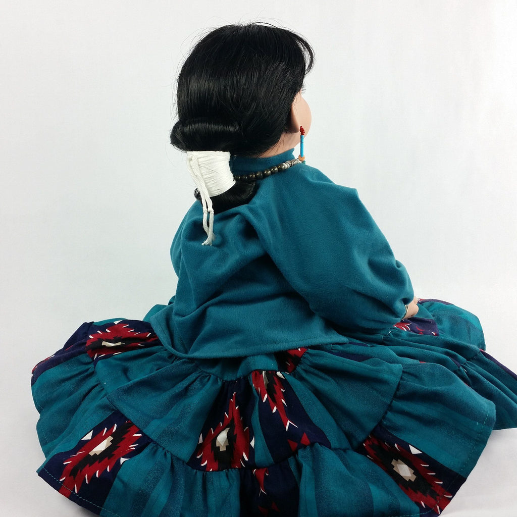 Signed Native American Indian Porcelain Doll
