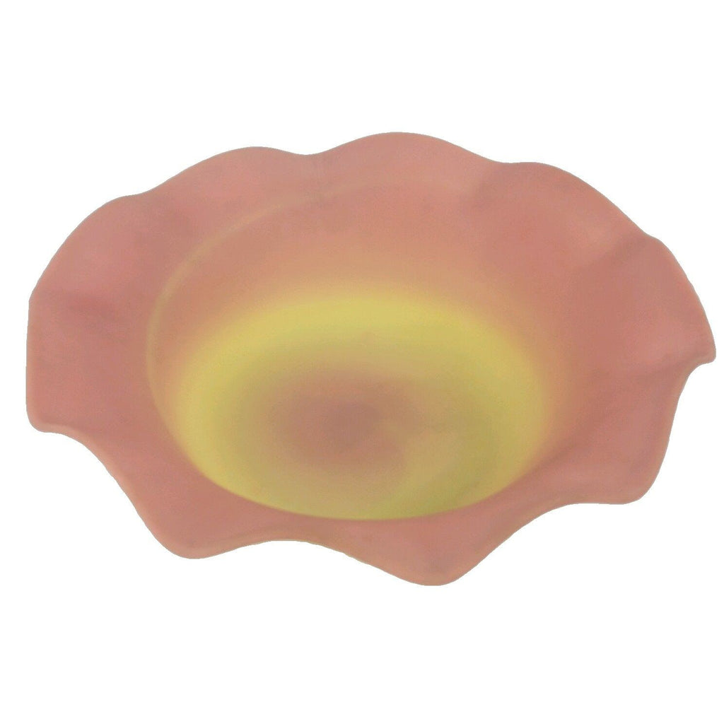 Victorian Burmese Mt Washington Webb Satin Glass Brides Basket Bowl