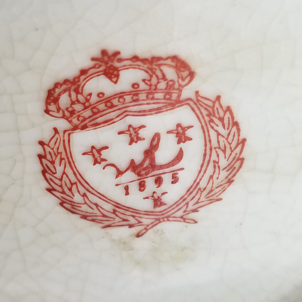 Wong Lee WL Porcelain & Bronze Art Nouveau Crackle Glaze Floral Vase 16"